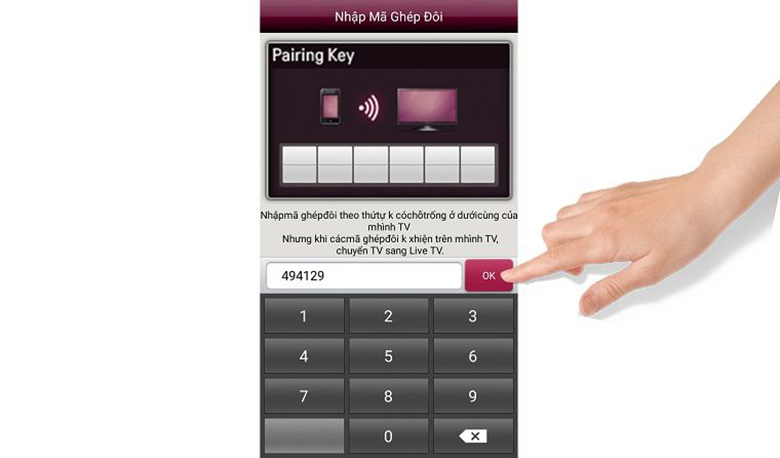 nhập mã pin lên điện thoại