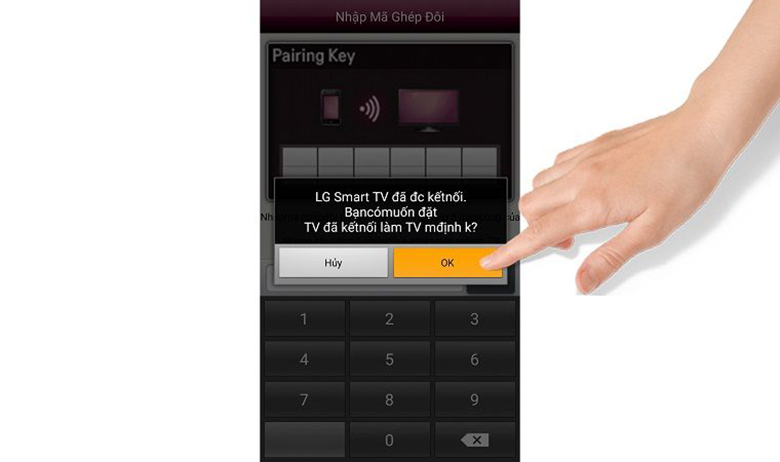 Nhấn OK để bắt đầu sử dụng ứng dụng