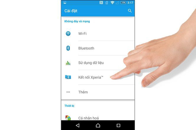 Cách kết nối tivi Sony với điện thoại qua Screen Mirroring bước 2