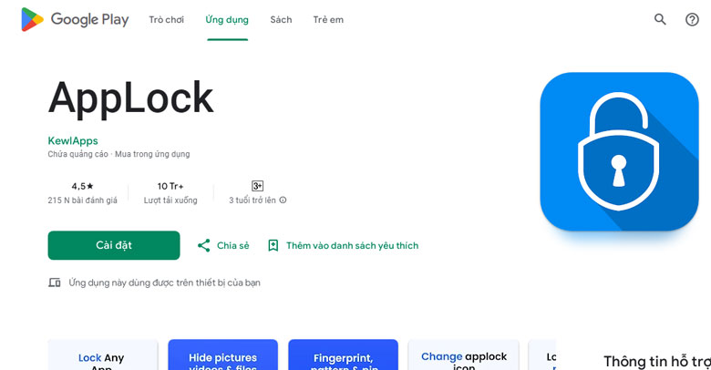 Cách đặt mật khẩu cho Messenger trên Samsung bằng AppLock 