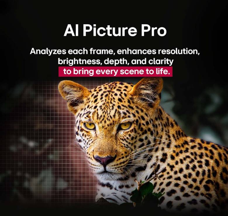  Smart TV LG OLED evo AI G5 4K 55 inch OLED55G5PSA - AI Picture Pro tăng cường chi tiết hình ảnh