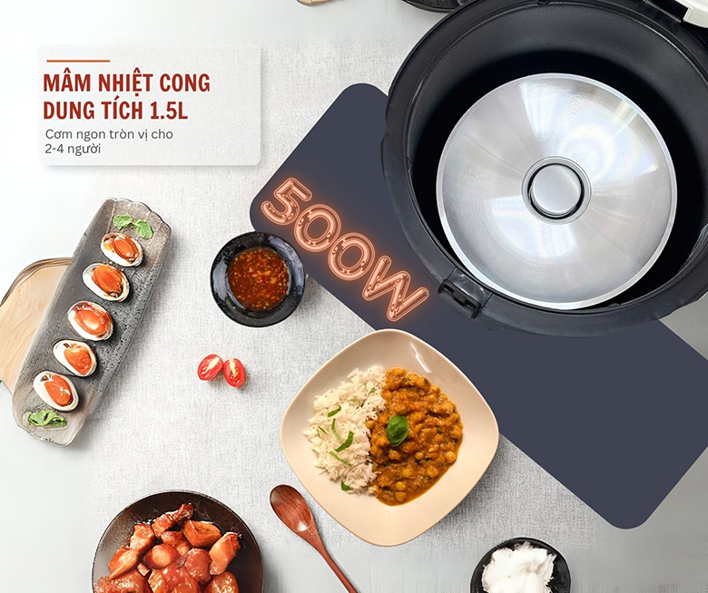 Nồi cơm điện Sowun 1.5 lít SW6915 - Công suất 500W