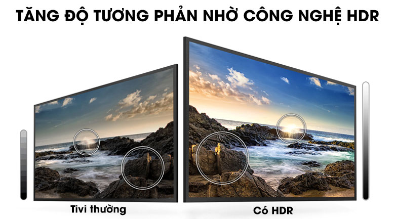 UA43T6000AKXXV Samsung Tivi thêm công nghệ HDR độ sâu và độ tương phản của hình ảnh