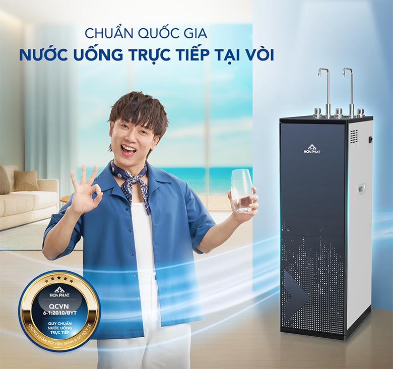 Máy lọc nước Hòa Phát HPN666 đạt chuẩn nước uống trực tiếp