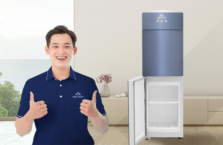 Cây nước nóng lạnh úp bình Hòa Phát HTL258 khoang chứa đồ gọn gàng