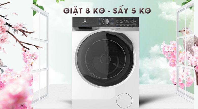 Máy giặt sấy Electrolux Inverter 8 kg EWW8023AEWA