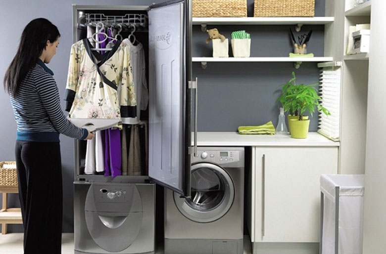 máy giặt có chế độ sấy khô giúp tiết kiệp không gian