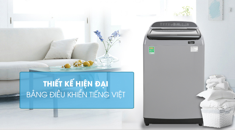 Thiết kế-Máy giặt Samsung Inverter 9 kg WA90T5260BY/SV lồng đứng