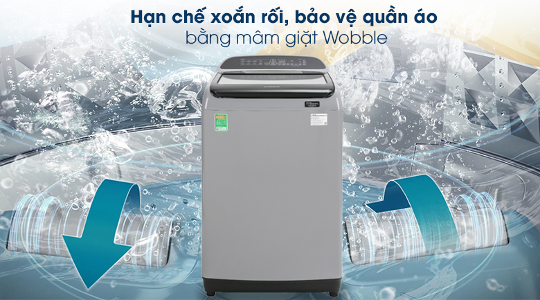 Công nghệ Wobble-Máy giặt Samsung Inverter 9 kg WA90T5260BY/SV lồng đứng