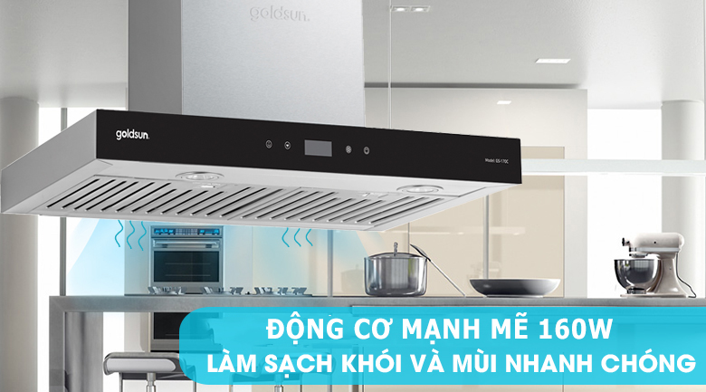 Máy hút mùi Goldsun MHK GS-170C động cơ mạnh mẽ