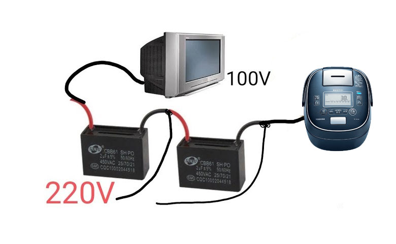 Lỗi C14 nồi cơm Toshiba - Sử dụng biến áp chuyển từ 220V xuống 100V