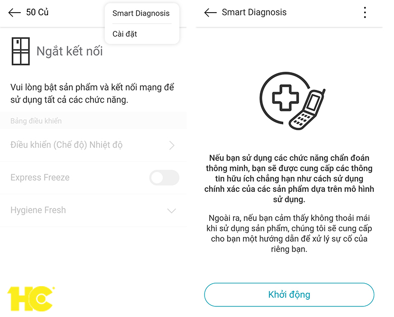 Cách sử dụng tính năng Smart Diagnosis trên tủ lạnh LG bước 8