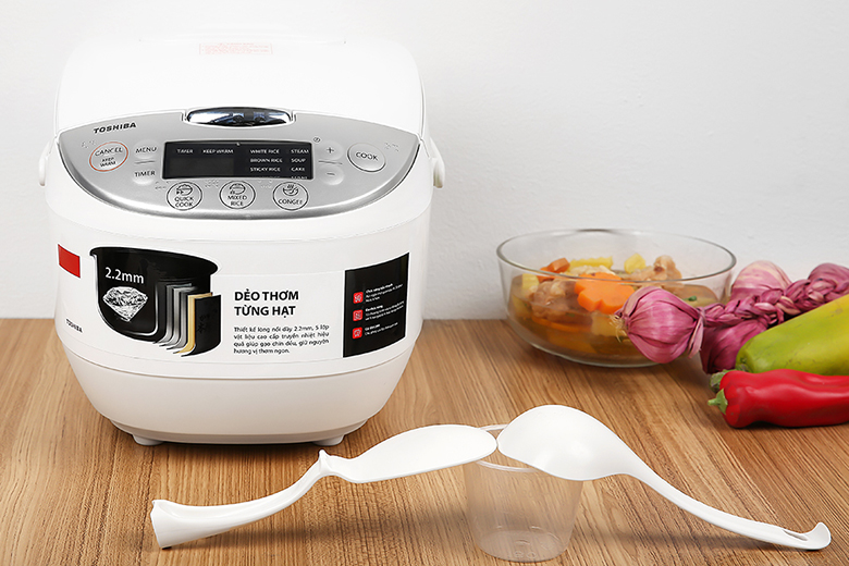 Dễ dàng vệ sinh-Nồi cơm điện tử Toshiba 1.8 lít RC-18DH2PV(W)