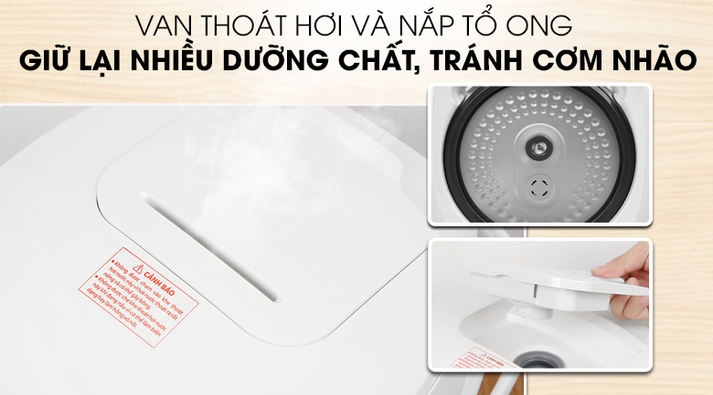 Van thoát hơi-Nồi cơm điện tử Toshiba 1.8 lít RC-18DH2PV(W)