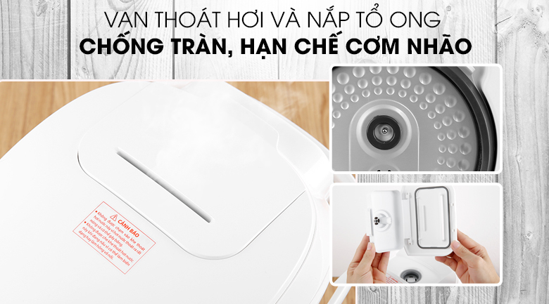 Van thoát hơi-Nồi cơm điện tử Toshiba 1 lít RC-10DH2PV(W)