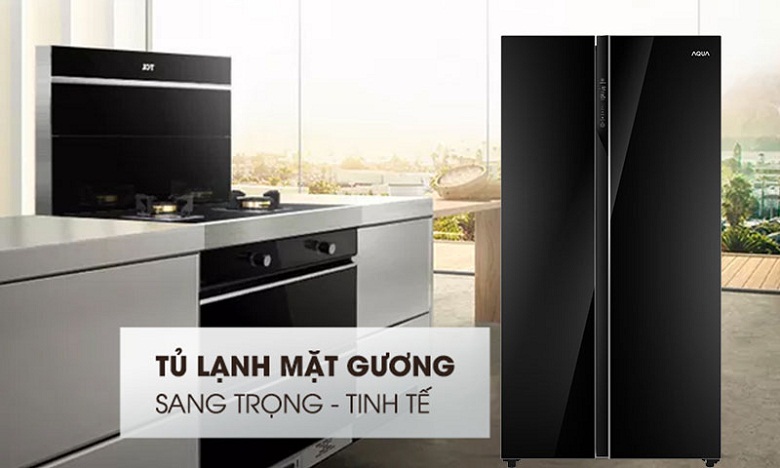 Kích thước Tủ lạnh SBS Aqua Inverter 602 lít AQR-IG696FS(GB)