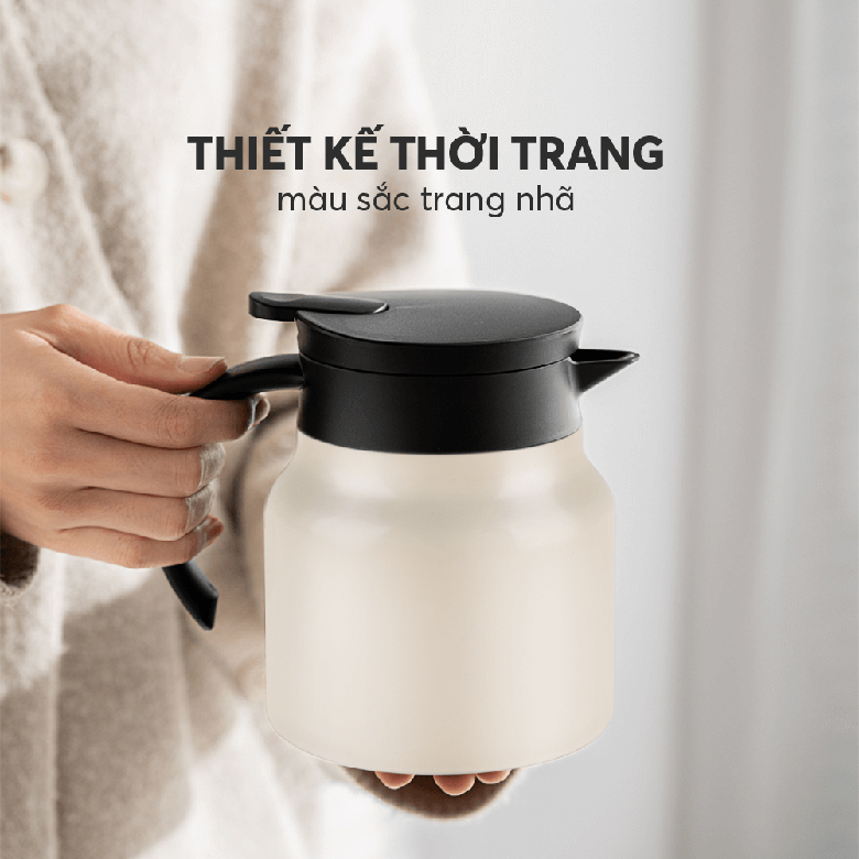 Bình giữ nhiệt Elmich inox 304 900ml EL8299 - Kiểu dáng thời trang, màu sắc trang nhã