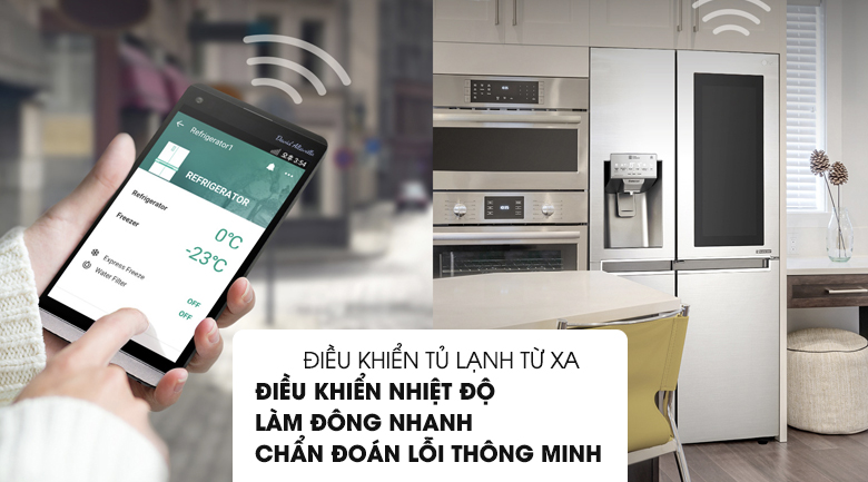 Tủ lạnh Side by Side -SBS LG GR-X247JS chức năng Smart ThinQ™