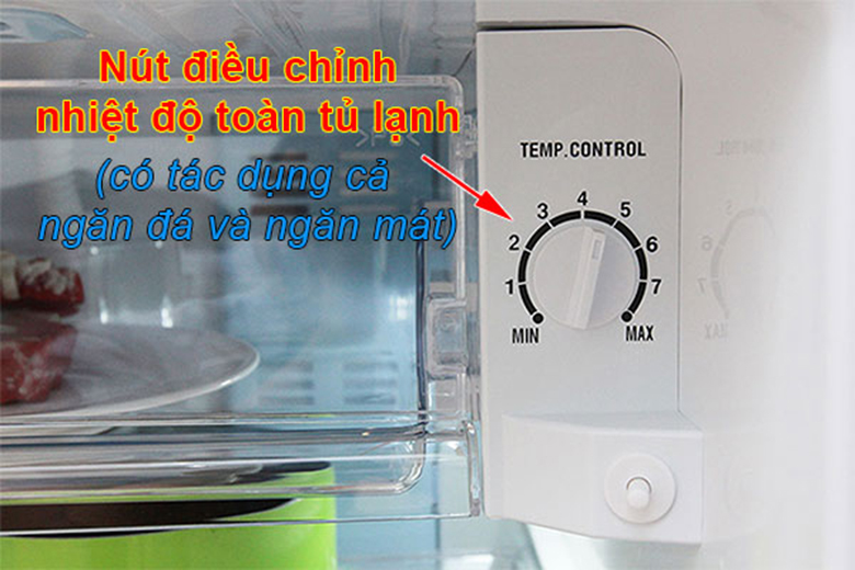 Nút chỉnh nhiệt độ Temp.Control trên tủ lạnh
