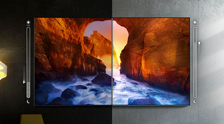 Cảm biến ánh sáng - Smart Tivi The Terrace QLED Samsung 4K 75 inch QA75LST7T