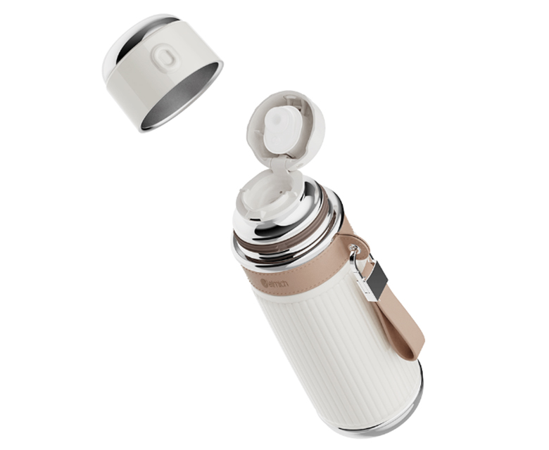Bình giữ nhiệt Elmich inox 304 850ml EL8364W - Miệng bình rộng, dễ thêm đá và vệ sinh