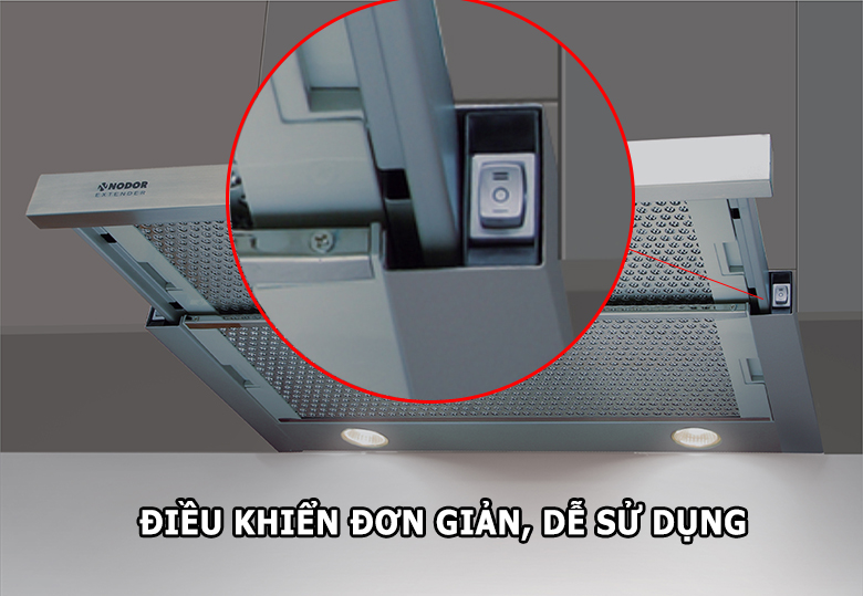 Máy hút mùi âm tủ Nodor EXTENDER Plus 70 ĐIỀU KHIỂN CƠ