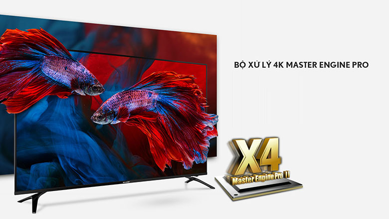 Bộ xử lý 4K - Android Tivi Sharp 4K 60 inch 4T-C60CK1X