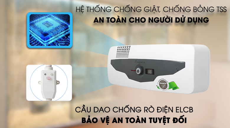 hệ thống an toàn-Bình nóng lạnh Kangaroo 22 lít KG70A2