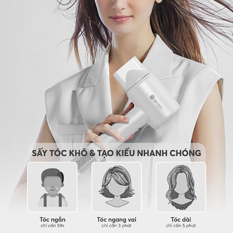 Máy sấy tóc Elmich HDE8593 - Hỗ trợ người dùng tạo kiểu nhanh và dễ dàng