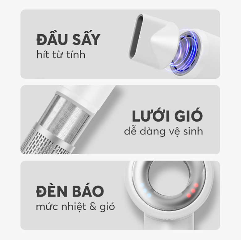 Máy sấy tóc Elmich HDE8593 - Đầu sấy từ tính 