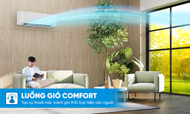 Luồng gió Comfort - Điều hòa Daikin 1 chiều Inverter 9200 BTU FTKY25ZVMV