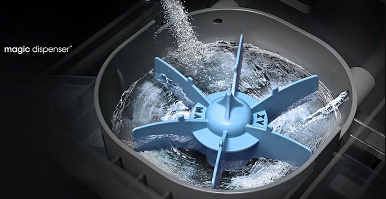 Hộp Magic Dispenser đánh tan bột giặt hiệu quả