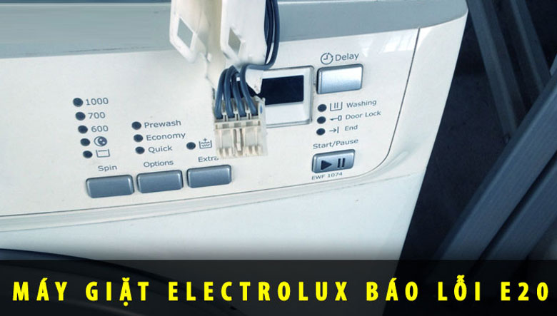 máy giặt Electrolux báo lỗi E20
