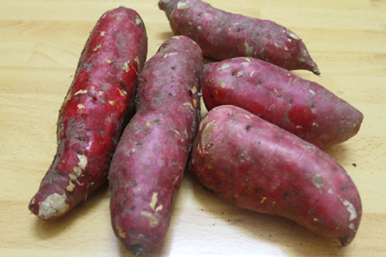 Rửa sạch khoai lang