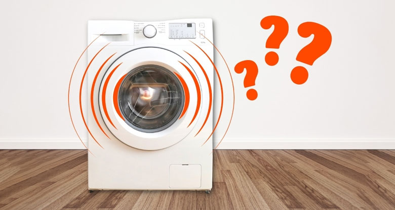 Máy giặt bị rung lắc mạnh khi vắt