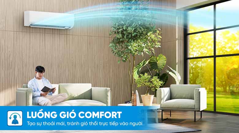Luồng gió Comfort - Điều hòa Daikin 1 chiều Inverter 18.100 BTU FTKF50ZVMV