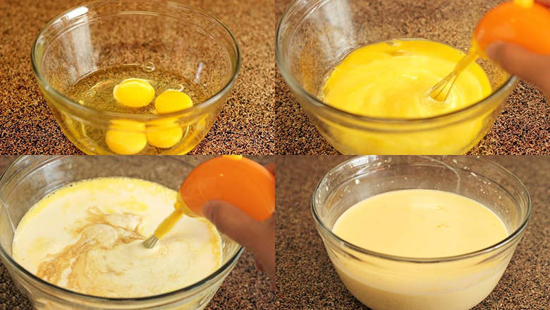 Cách làm caramen bằng lò nướng bằng hỗn hợp trứng