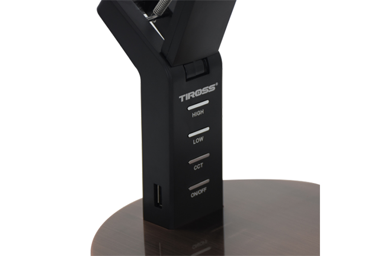 Đèn bàn chống cận Tiross TS1817 màu vàng - Bảng điều khiển cảm ứng, sử dụng dễ dàng