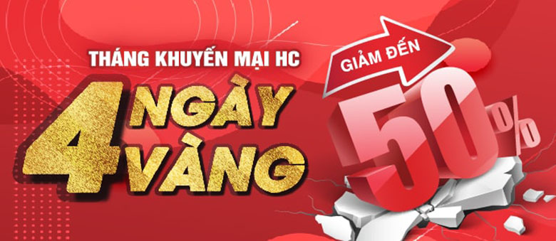 háng khuyến mại HC - 4 Ngày vàng - Giảm lên đến 50%