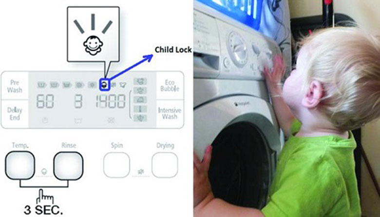 Sử dụng chức năng khóa máy giặt Electrolux khi nào?
