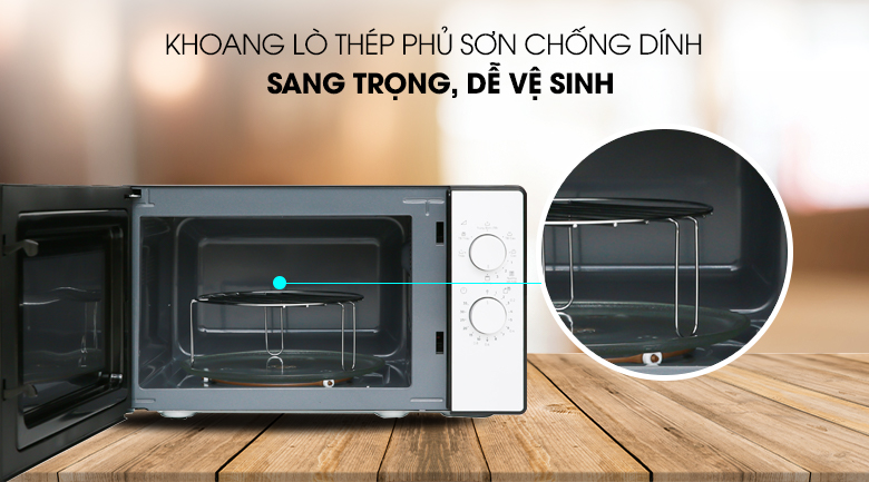 Lò vi sóng 23L có nướng Electrolux EMG23K38GB khoang lò chống dính