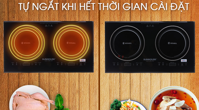 Bếp hồng ngoại đôi Sunhouse SHB9102MT