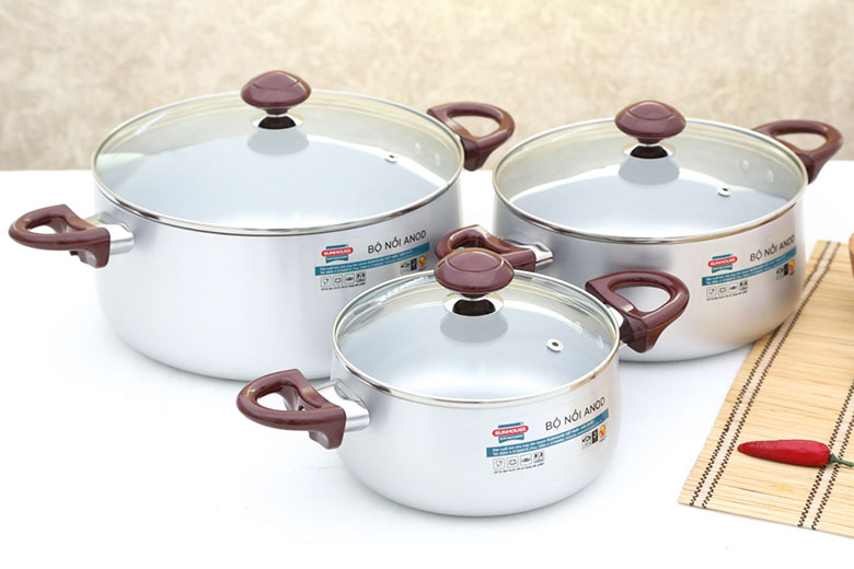 Bộ 3 nồi nhôm Anod Sunhouse SH8833QT