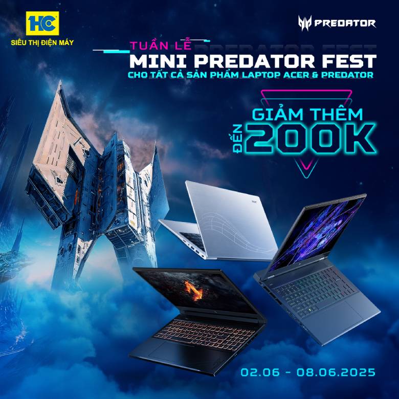 Tuần lễ Mini Predator Fest Cần Thơ - săn laptop Acer giá sốc