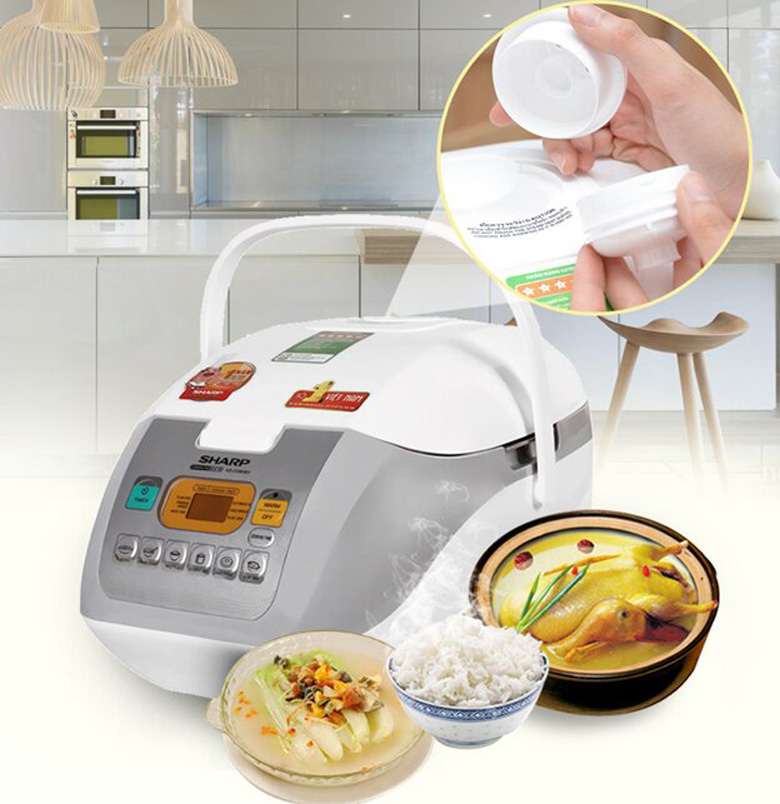 Hướng dẫn sử dụng nồi cơm điện Sharp khi nấu cơm