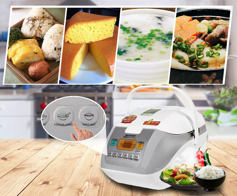 Hướng dẫn sử dụng nồi cơm điện tử Sharp khi nấu cháo