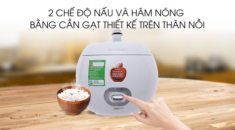 Bảng điều khiển-Nồi cơm điện Sharp 0.72 lít KS-A80V-WH