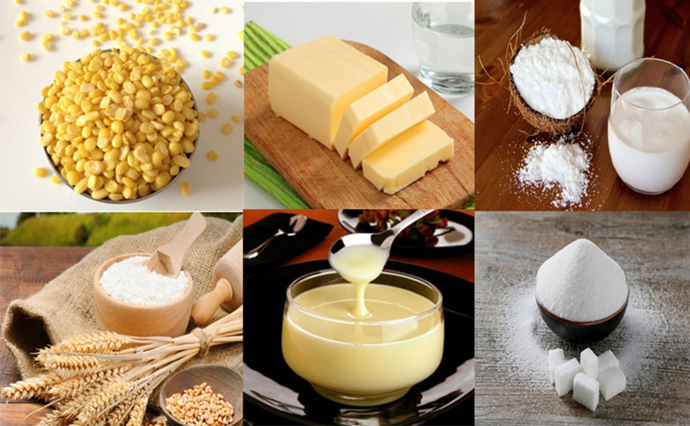 Hướng dẫn làm bánh bằng lò vi sóng cần những nguyên liệu làm bánh đậu xanh