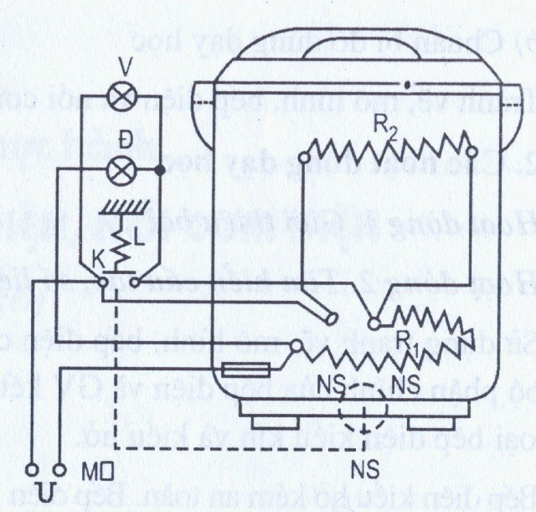 Sơ đồ nguyên lý nồi cơm điện
