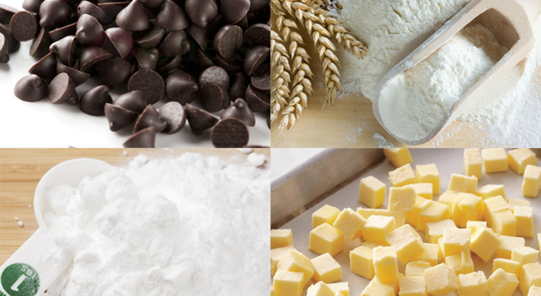 Nguyên liệu cần làm bánh quy bằng nồi chiên không dầu vị socola